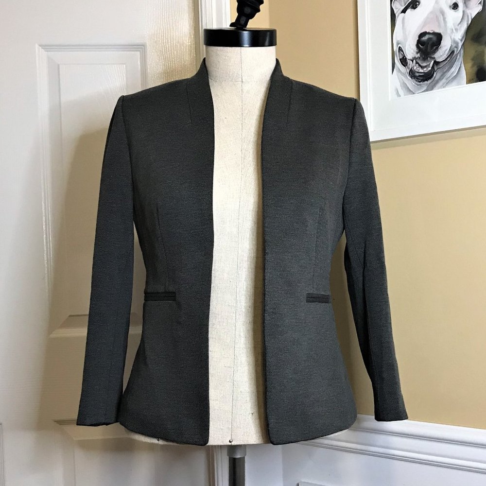 J. Crew Gray Tweed Lined Blazer Size 6P